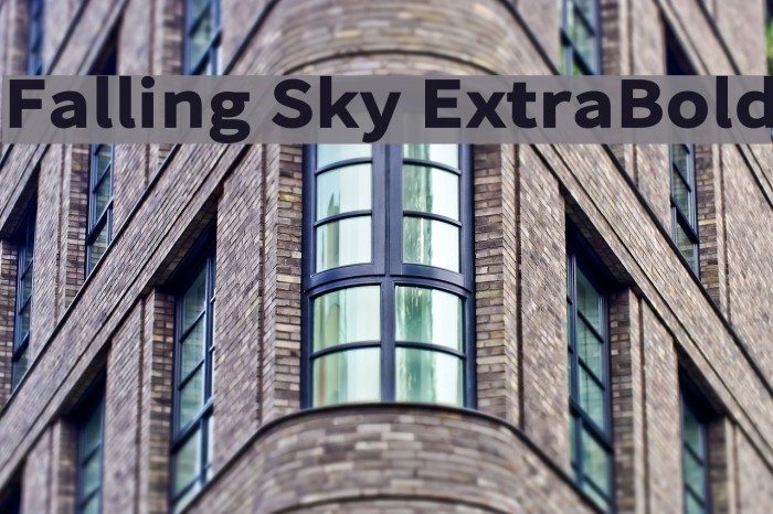 Falling Sky ExtraBold Font examples