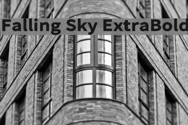 Falling Sky ExtraBold Font examples