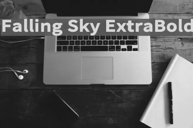 Falling Sky ExtraBold Font examples