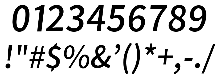 Falling Sky Light Oblique Font OTHER CHARS