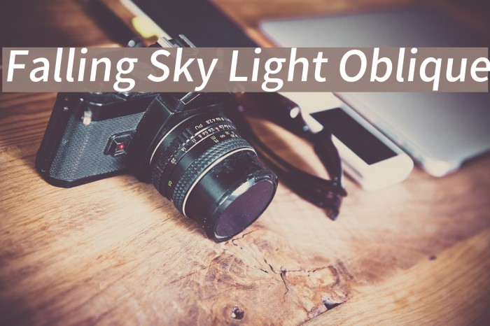 Falling Sky Light Oblique Font examples