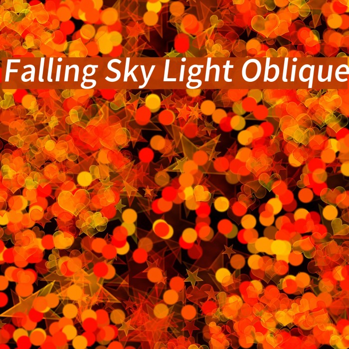 Falling Sky Light Oblique Font examples