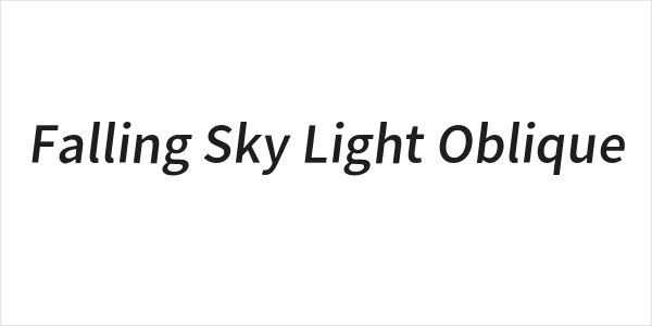 Falling Sky Light Oblique Logo