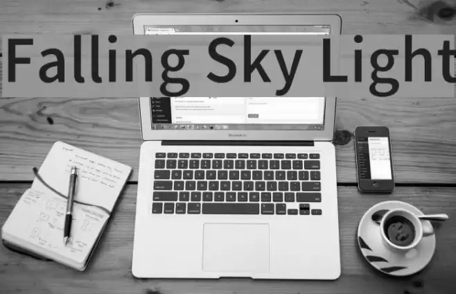 Falling Sky Light Font examples