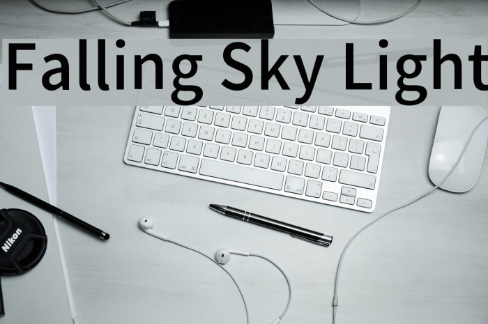 Falling Sky Light Font examples