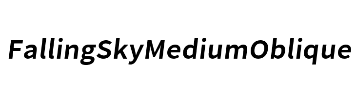 Falling Sky Medium Oblique Font