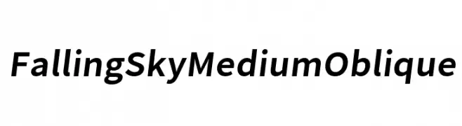 Falling Sky Medium Oblique  नि: शुल्क फ़ॉन्ट्स डाउनलोड