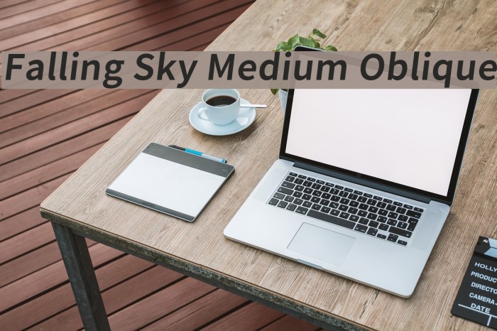 Falling Sky Medium Oblique Font examples