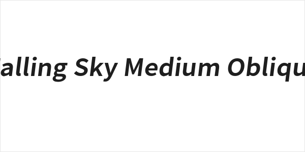 Falling Sky Medium Oblique Logo
