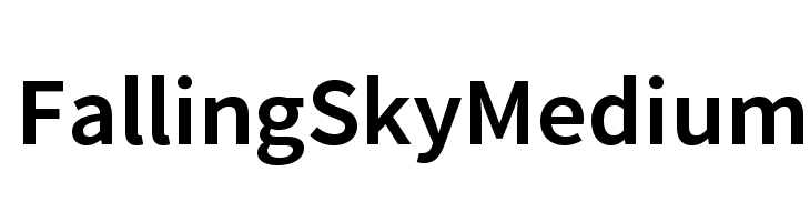 Falling Sky Medium Font