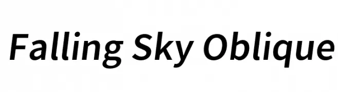 Falling Sky Oblique  Скачать бесплатные шрифты
