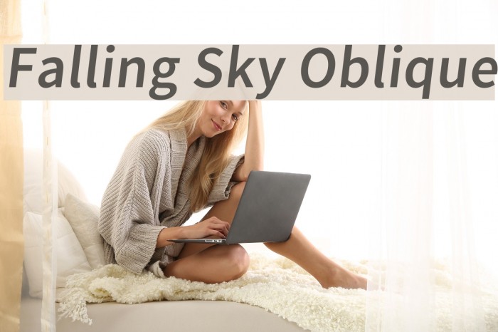 Falling Sky Oblique Font examples