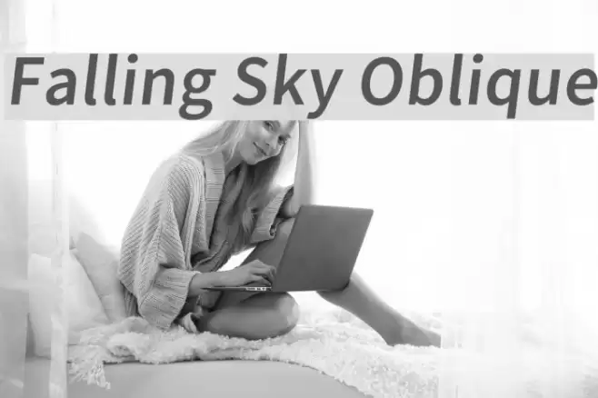 Falling Sky Oblique Font examples