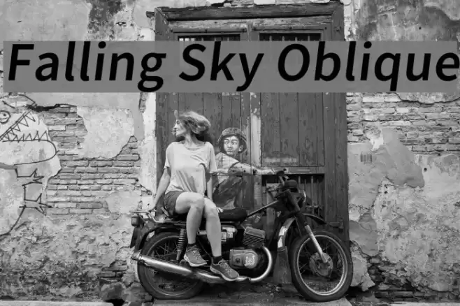 Falling Sky Oblique Font examples