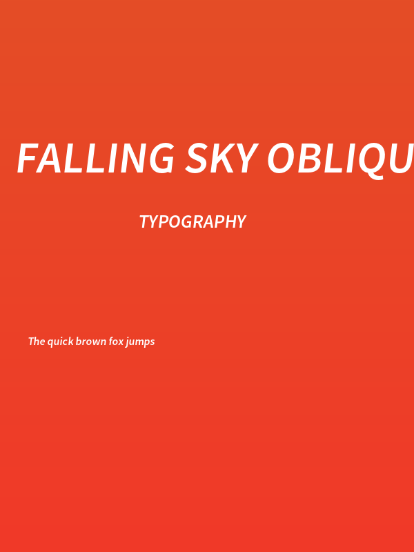 Falling Sky Oblique Poster