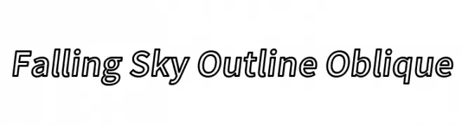 Falling Sky Outline Oblique  Скачать бесплатные шрифты