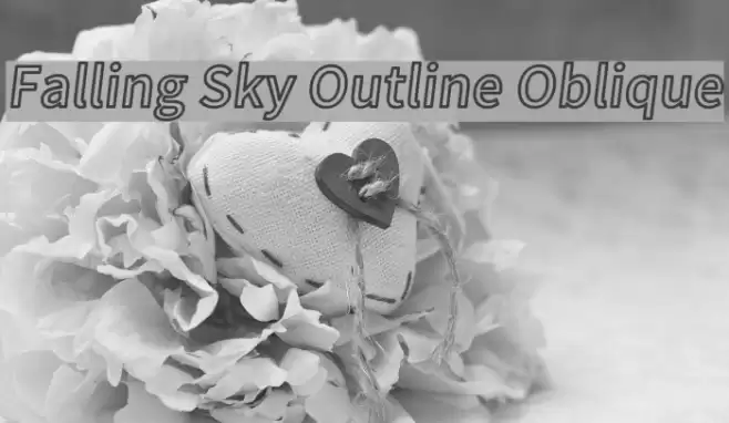 Falling Sky Outline Oblique Font examples