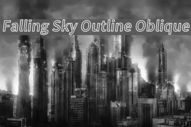 Falling Sky Outline Oblique Font examples
