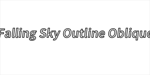 Falling Sky Outline Oblique Logo