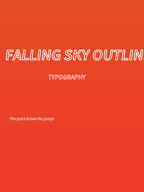 Falling Sky Outline Oblique Poster