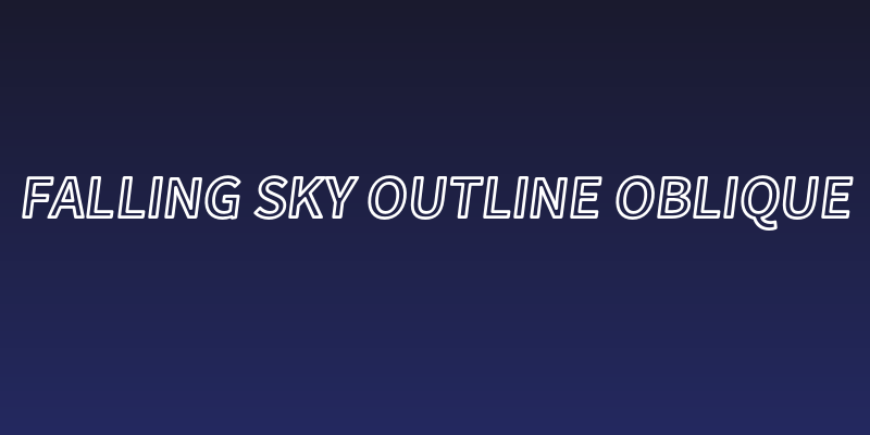 Falling Sky Outline Oblique Social Header