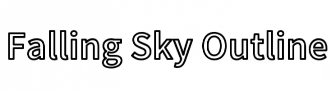 Falling Sky Outline  Fuentes Gratis Descargar