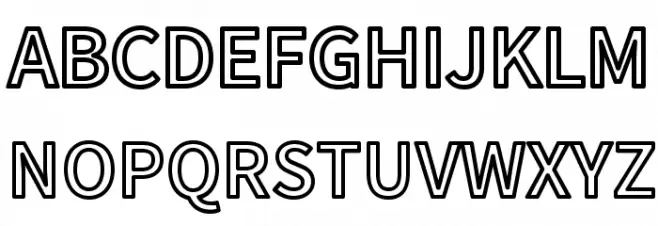Falling Sky Outline फ़ॉन्ट अपरकेस