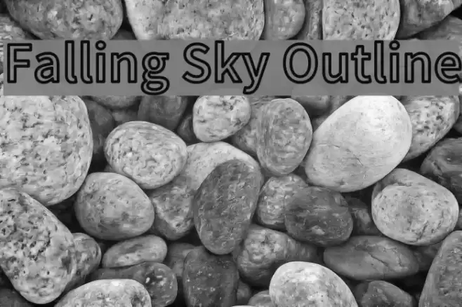 Falling Sky Outline Font examples