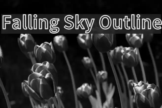 Falling Sky Outline Font examples