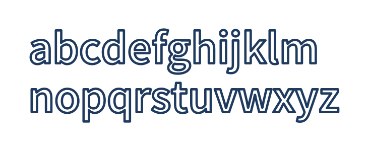 Falling Sky Outline Lowercase