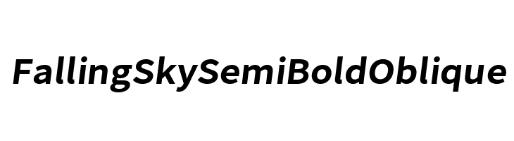 Falling Sky SemiBold Oblique Font
