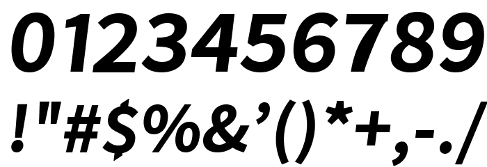 Falling Sky SemiBold Oblique Font OTHER CHARS