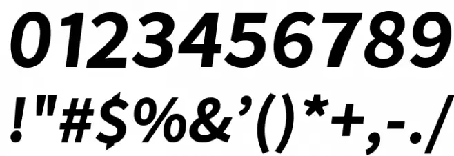 Falling Sky SemiBold Oblique Font OTHER CHARS