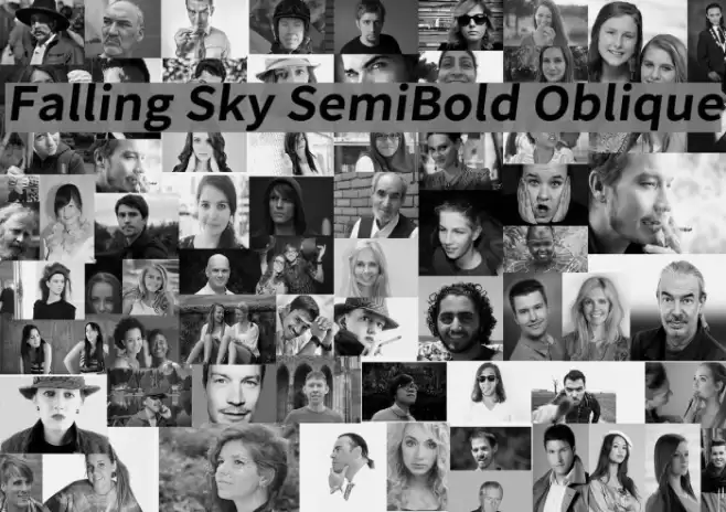 Falling Sky SemiBold Oblique Font examples