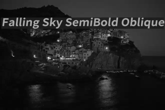 Falling Sky SemiBold Oblique Font examples
