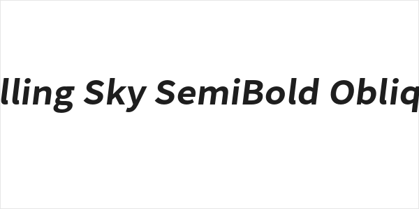 Falling Sky SemiBold Oblique Logo