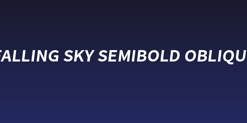 Falling Sky SemiBold Oblique Social Header