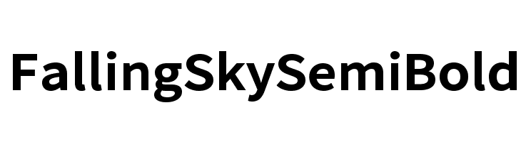 Falling Sky SemiBold फ़ॉन्ट