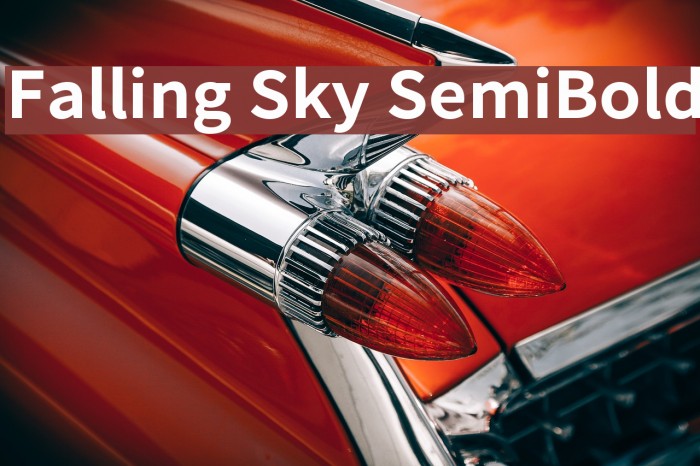 Falling Sky SemiBold Font examples