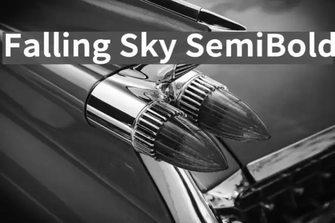 Falling Sky SemiBold Font examples
