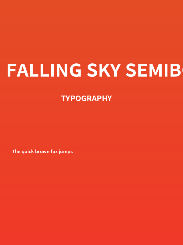 Falling Sky SemiBold Poster