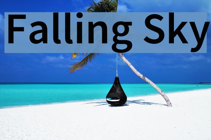 Falling Sky Font examples