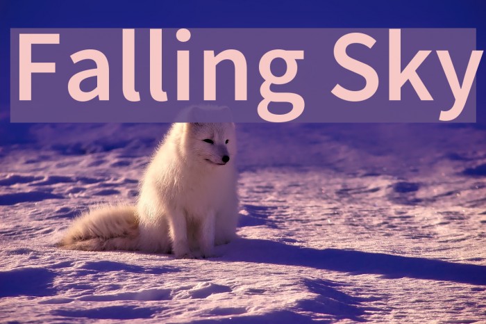 Falling Sky Font examples