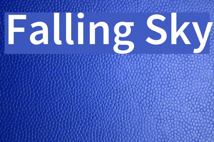 Falling Sky Font examples