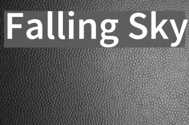 Falling Sky フォント examples