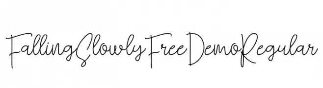 Falling Slowly Free Demo Regular  font caratteri gratis