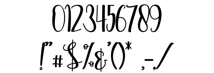 Falling Font OTHER CHARS