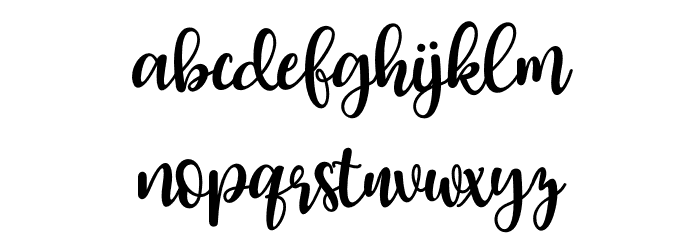 Falling Font LOWERCASE