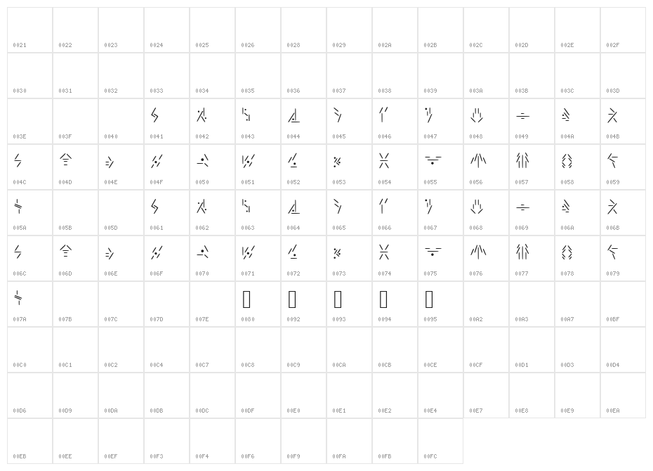 Fallkhar_Runes Character Map