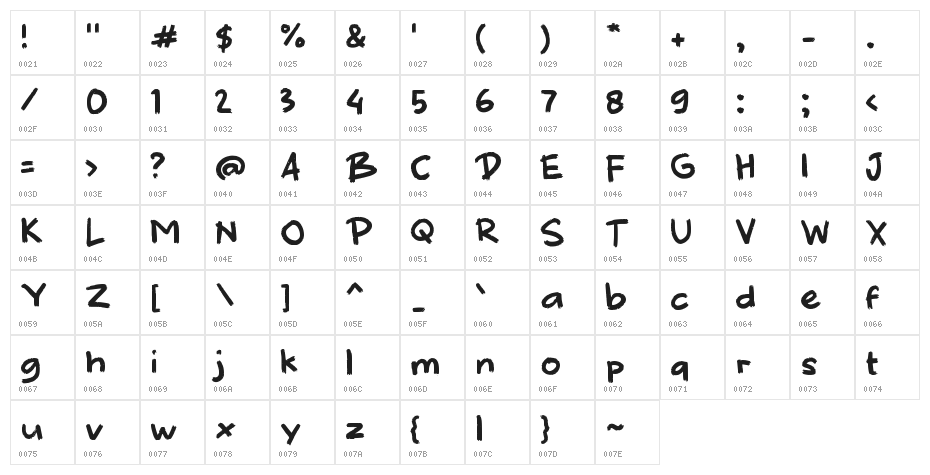 Fallow Character Map
